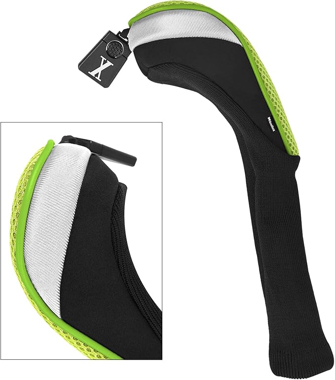 Andux 3pcs/Set Golf 460cc Driver Wood Club Head Covers Long Neck with No. Tags