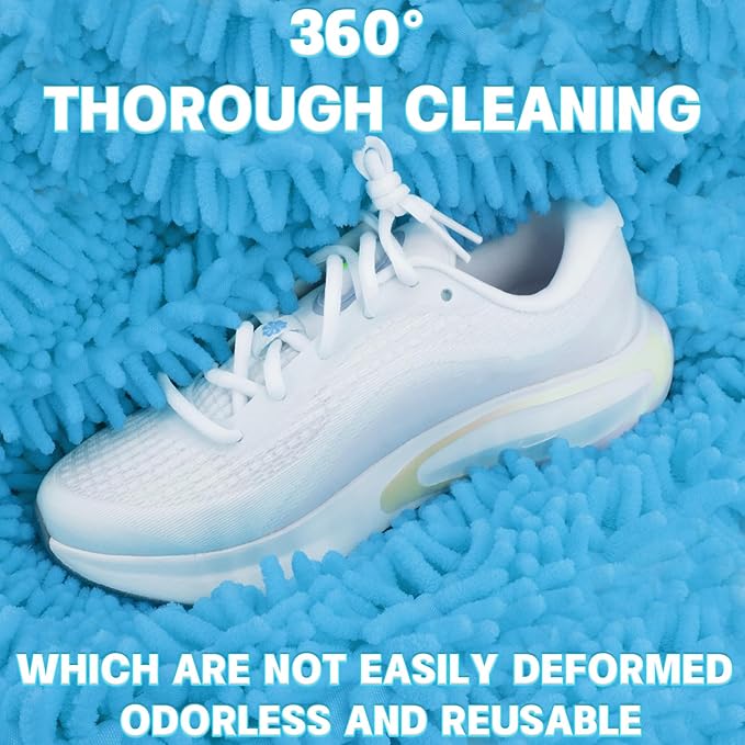 2PCS Shoe Washing Machine Bgs,Laundry Shoe Bags for Washer and Dryer, Reusable and Durable Zipper Sneaker Shoe Washing Bag, Tennis Shoe Cleaning Bag for All Shoe Types (Blue)