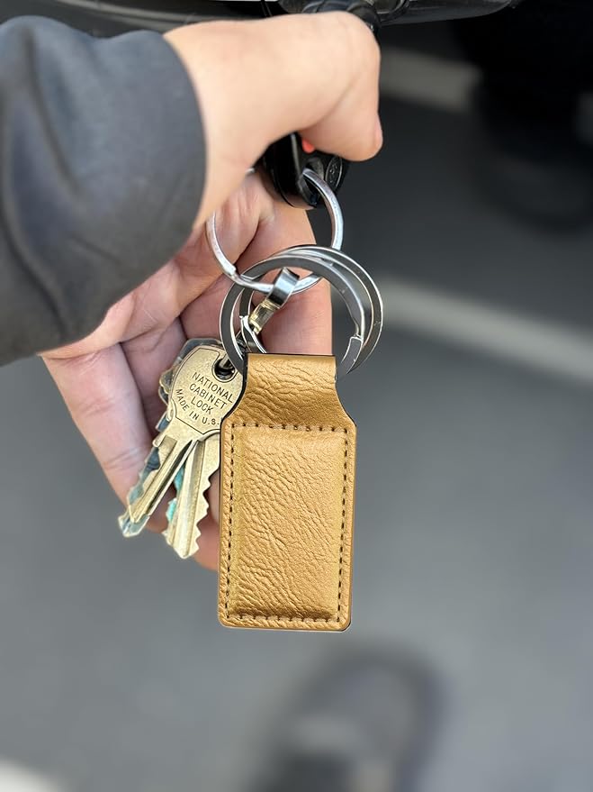LaserGram Rectangle Keychain, Disc Golf, Personalized Engraving Included