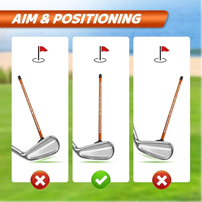 CRAFTSMAN GOLF Club Face Magnet Alignment Tool for Aiming, Golf Magnetic Alignment Sticks Rods for Golf Training Aid Face Pointer 10"