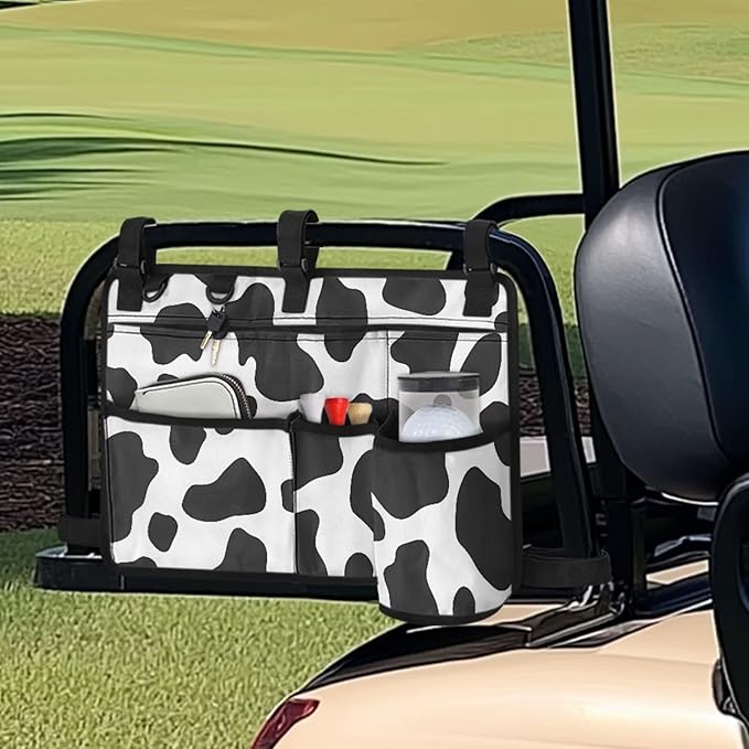 Golf Cart Rear Seat Organizer Storage Bag Large Capacity Golf Cart Accessory for Club Car, Wheelchair and Walker