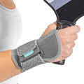 BraceAbility Wrist Support for Men and Women - Tennis and Pickleball Wrist Brace, Sports Injury Relief, Sprained Wrist Recovery, Tendonitis Support, Bowling, Volleyball, Golf - Left Hand (Small)