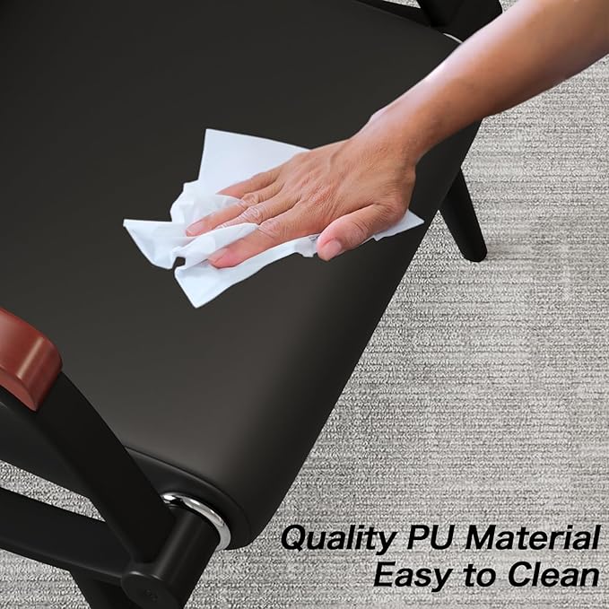 wonline Office Waiting Room Chair Bench Set, Black Office Reception Guest Chair with Arms Matching Lobby Bench for Clinic, Hospital, Airport, Salon, Bank, Barber Waiting Furniture