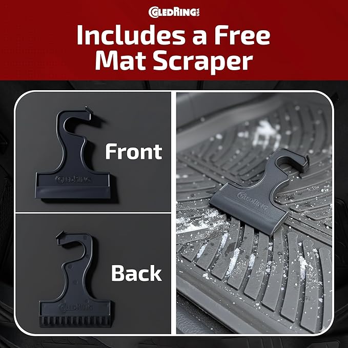 Gledring USA Custom Fit All-Weather Rubber Floor Mats Intended for Volkswagen Tiguan 2025, No Trimming Required, Tailored Custom Fit, Protects from Rain, Mud, & Snow.