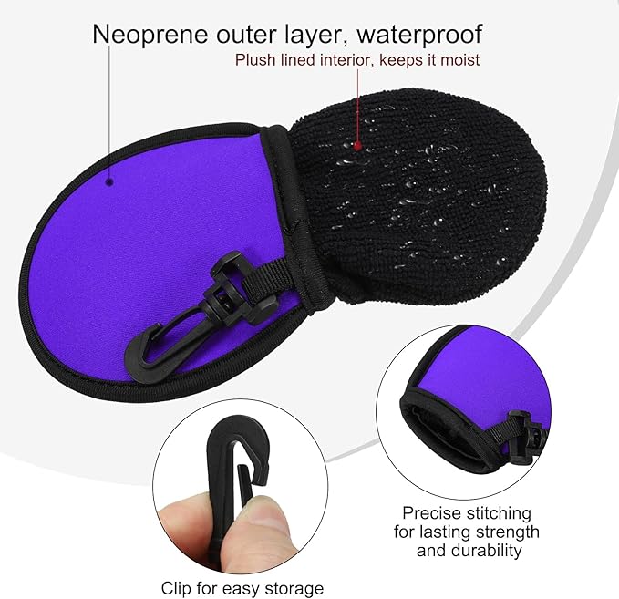 PATIKIL Golf Ball Washer Pouch, Portable Golf Balls Cleaner Pocket Bag with Hanging Clip for Golf Exercise