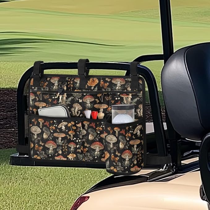 Fashion Golf Cart Rear Seat Organizer Lightweight Storage Bag Accessories for Club Car, Wheelchair and Walker