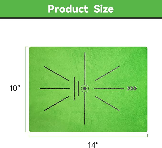 Golf Hitting Mat, Golf Training Mat for Swing Path Feedback Detection Batting,Extra Replaceable Golf Practice Mat 16"x12", Golf Gifts for Men Women for Home Indoor Outdoor