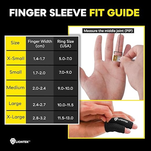 LIONTEK Pinky-Ring Flow Finger Sleeve V3 Pair — Joint Support & Compression for Activity, BJJ, Fitness, Volleyball, Basketball, and More