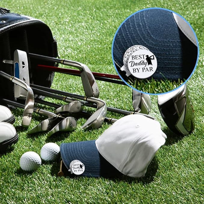 Men Golf Ball Marker with Magnetic Hat Clip, Funny Golf Accessories Gifts for Men, Novelty Birthday Gifts for Male Golfer Fan