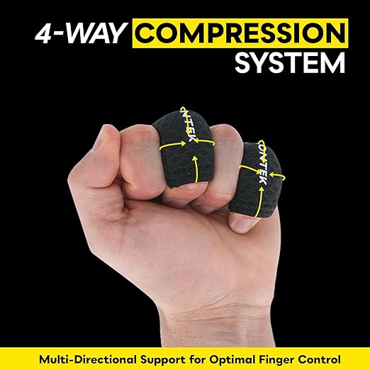LIONTEK Single Flow Finger Sleeve V3 Pair — Joint Support & Compression for Activity, BJJ, Fitness, Volleyball, Basketball, and More