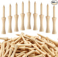 Vinsot 500 Pcs Step Down Golf Tees 2-3/4 Inch Bulk Wooden Bamboo Golf Tees for Men Women Indoor and Outdoor Practice Driving Range and Simulator Essential Accessories