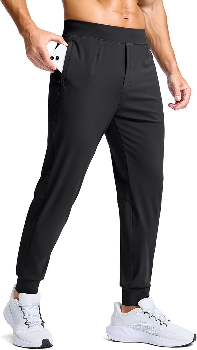 G Gradual Men's Golf Joggers Pants with Zipper Pockets Stretch Sweatpants Slim Fit Track Pants Joggers for Men Work Running