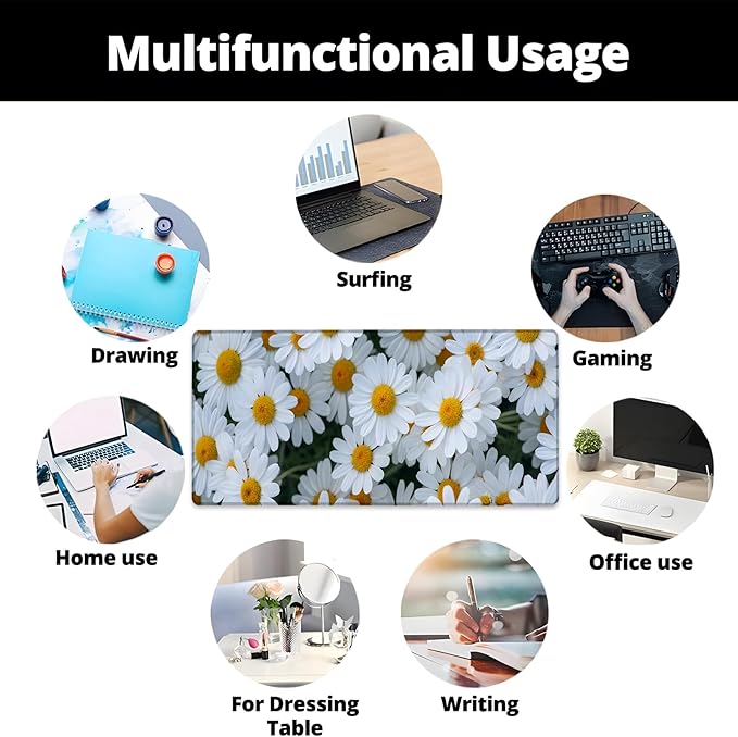 Wolf Gaming Mouse Pad Gifts 31.5" x 11.8", Non-Slip Rubber Base MousePads for Computers Laptop School Office Home Accessories Decor, Mouse Pad, Keyboard Desk Mat
