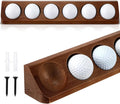 Golf Ball Display Case Wall Mount 6 Standard Size Golf Ball Stand Holder Display Stand for Sport Memorabilia Gift for Men Homen Office Tabletop Decor(Walnut Color,2 Pack)