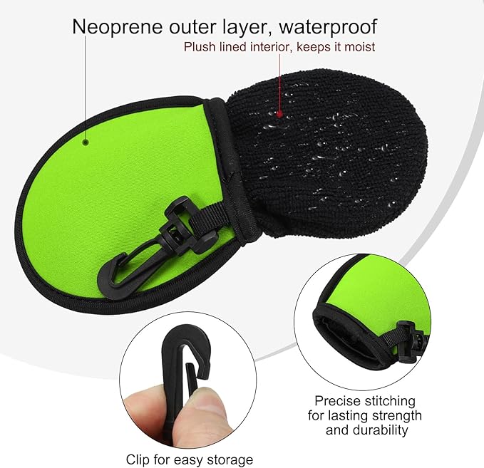 PATIKIL Golf Ball Washer Pouch, Portable Golf Balls Cleaner Pocket Bag with Hanging Clip for Men Golf
