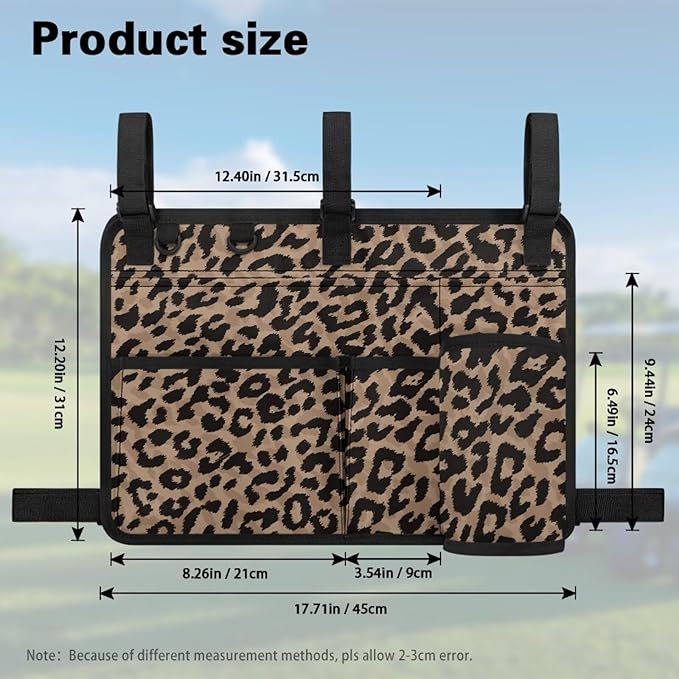 Golf Cart Rear Seat Organizer Storage Bag Large Capacity Golf Cart Accessory for Club Car, Wheelchair and Walker