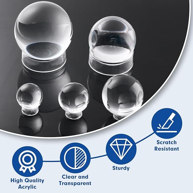 100 Pcs Baseball Holder Ring Stand 0.6/1.22 Inch Round Acrylic Stands, Small Display Stand Ring Clear Sphere Holder for Small Balls, Baseball, Golf Ball, Crystal Ball, Egg Stand, Marble, Softball