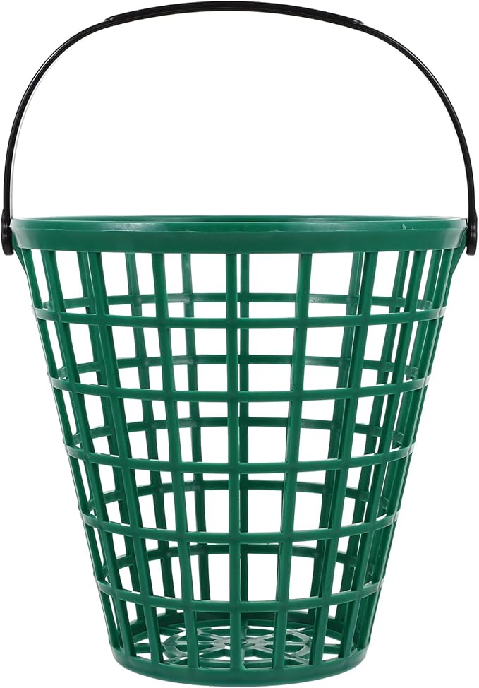 1pcs Golf Ball Basket,Plastic Golf Ball Bucket Golfball Storage Container with Handle for Outdoor Sport Stadium Accessories,75pcs Ball
