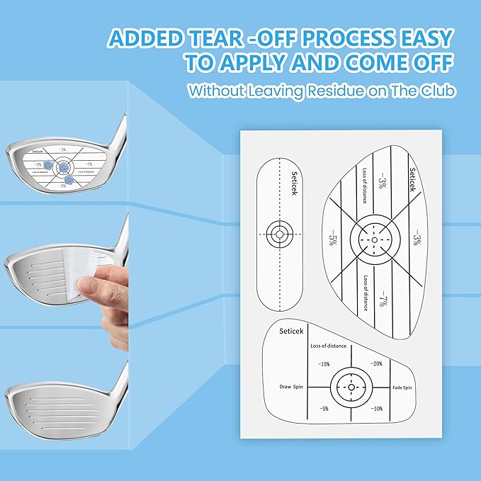 Golf Impact Tape Labels ｜Self-Teaching Sweet Spot and Consistency Analysis ｜ Improve Golf Swing Accuracy and Distance ｜Choose Between 150 Pc and 300 Pc