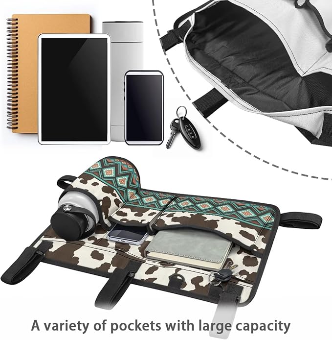 Golf Cart Rear Seat Organizer Storage Bag Large Capacity Golf Cart Accessory for Club Car, Wheelchair and Walker