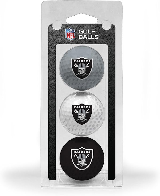 Team Golf NFL Regulation Size Golf Balls, 3 Pack, Full Color Durable Team Imprint