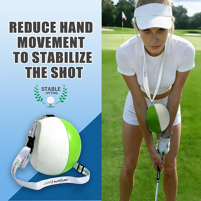 Compression Golf Swing Trainer Ball – Master Forearm Connection & Impact Position | Fix Chicken Wing Slicing & Scooping | Enhance Tempo, Lag & Pure Ball Striking | Soft Memory Foam Golf Training Tool
