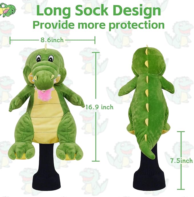 Funny Golf Headcover, Animals Plush Driver Headcover, Golf Club Head Covers Gift for Men Women