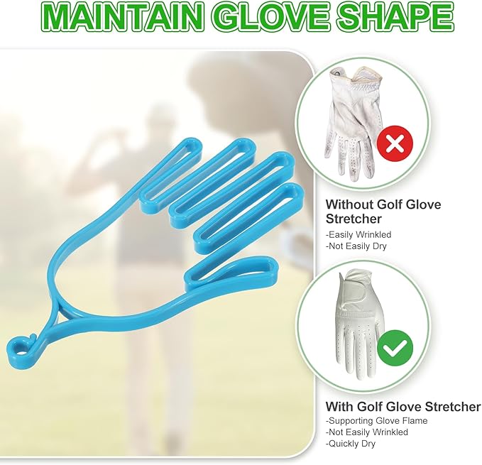 PATIKIL Golf Gloves Stretcher,Plastic Keeper Support Rack Holder Dryer Hanger Frame with Hanging Hooks