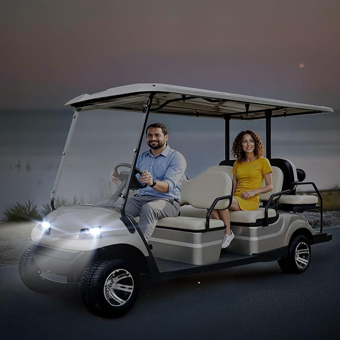 VEVOR Golf Cart Light Kit, 12V, LED Headlight and Taillight Kit with Wiring Harness, Switch, Zip Ties, ABS Housing, High-Brightness, Waterproof and Dustproof, Suitable for Club Car DS 1993-Up Models