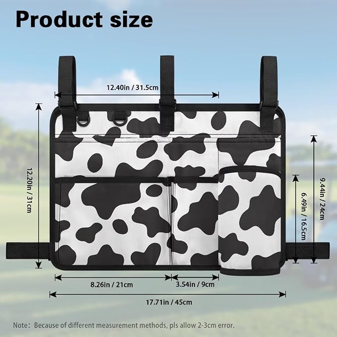 Golf Cart Rear Seat Organizer Storage Bag Large Capacity Golf Cart Accessory for Club Car, Wheelchair and Walker