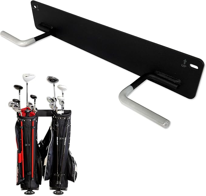 StoreYourBoard BLAT 2 Golf Bag Wall Mount | Home & Garage Storage Hooks | Golf Bag Holder | Heavy-Duty Wall Mount Organizer for Golf Bags & Accessories