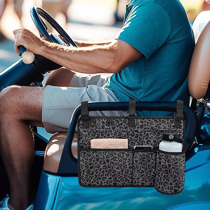 Fashion Golf Cart Rear Seat Organizer Lightweight Storage Bag Accessories for Club Car, Wheelchair and Walker