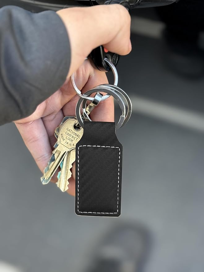 LaserGram Rectangle Keychain, Disc Golf, Personalized Engraving Included