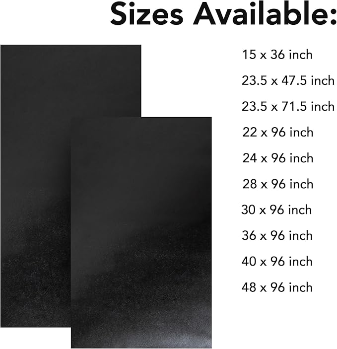 RESILIA Work Bench Mat - 36" X 96" X 0.06" Scratch-Resistant PVC Mats - Protect Your Workbench, Table, or Tool Station from Painting, Woodworking, Crafting, Building, & More, Black, Made in USA
