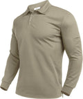 Deyeek Men's Polo Shirts Long Sleeve Golf Polo Shirts for Men Quick Dry UPF 50+ Sun Protection Polos Casual Collared Shirts