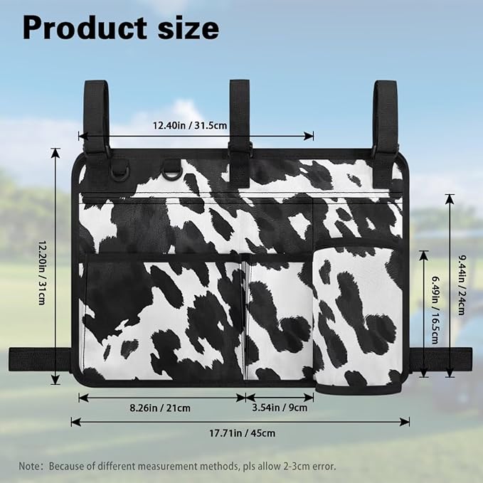 Golf Cart Rear Seat Organizer Storage Bag Large Capacity Golf Cart Accessory for Club Car, Wheelchair and Walker