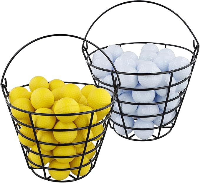 Roykaw Golf Ball Basket Bucket Container for 50 Balls,with Handle,Built to Last/Easy to Organize