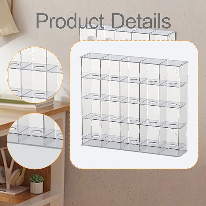 Acrylic Golf Ball Display Rack, Golfball Holder, Easy to Install Practical, Golfball Supplies Showcase Wall Mounted