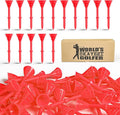 FINGER TEN Unbreakable Golf Tees Plastic 3 1/4 inch Value 50/100 Pack, Low Friction & Low Ball Spin Long Tees to Improve Distance & Accuracy, Durable Tees with Assorted Colors to Practice