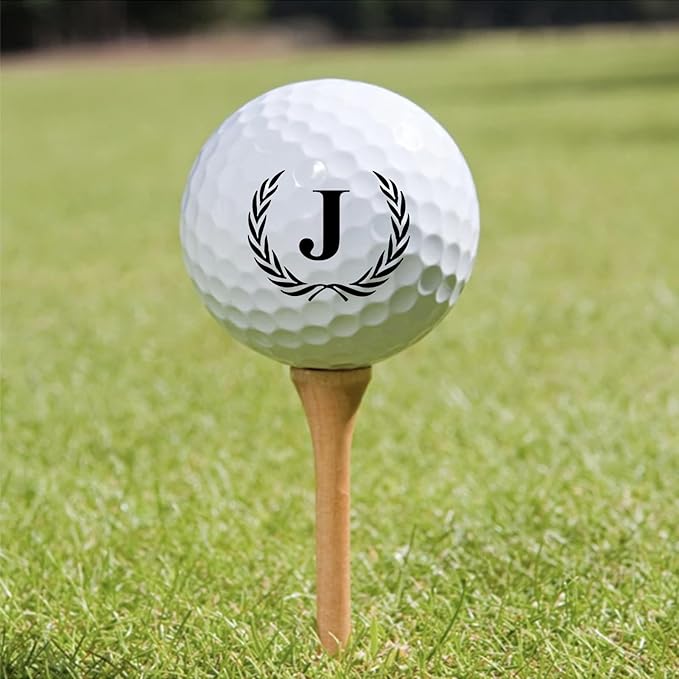 Golf Gifts for Men, Unique Initial on Personalized Golf Balls (6 Balls)