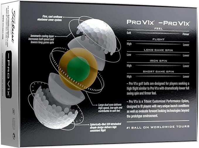 Titleist Pro V1x Left Dash Golf Balls Golf Balls