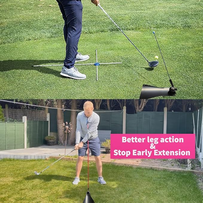 Golf Alignment Stick Connector Holder for Swing Training Aid Adjustable Alignment Sticks Rods Trainer for Men Women Indoor Outdoor Driving Range or Mat Practice