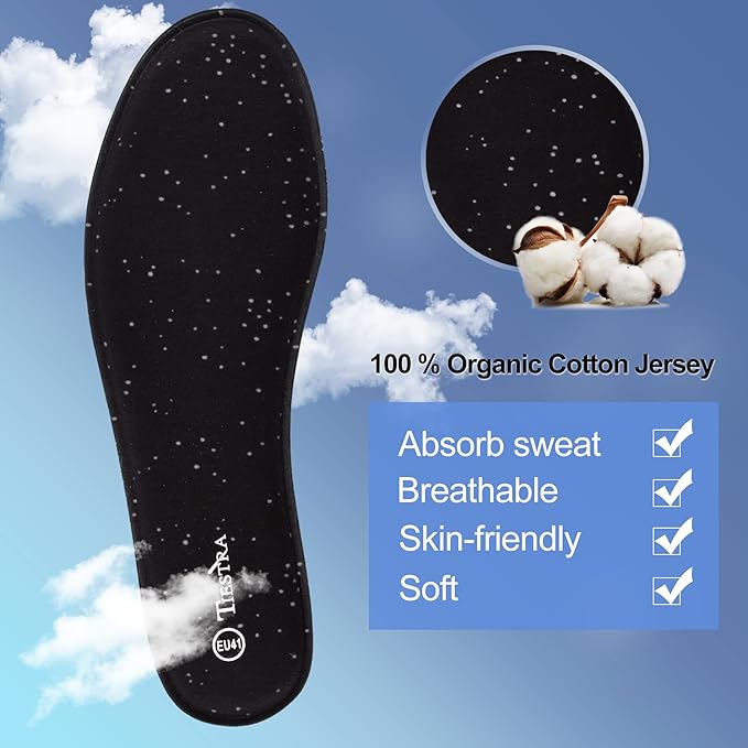 3 Pair -Shoe Inserts for Mens Memory Foam Insoles,Replacement Insoles for Work Boots Running Shoes, Cushion Shock Absorbing for Foot Pain Relief, Comfort Breathable Inner Soles Black 46EU,US13
