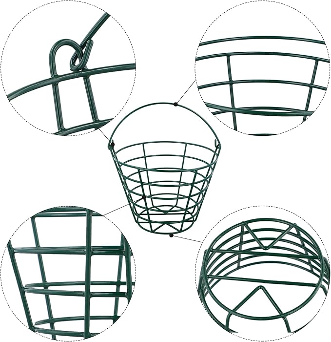 Roykaw Golf Ball Basket Bucket Container for 50 Balls,with Handle,Built to Last/Easy to Organize
