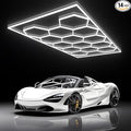 Hexagon Garage Light - Hexagon led Lights, High Brightness 566W 70750LM 6500K Super Bright Honeycomb Lights for Garage, Basement, Warehouse, Auto Beauty Shop, Car Detailing Shop
