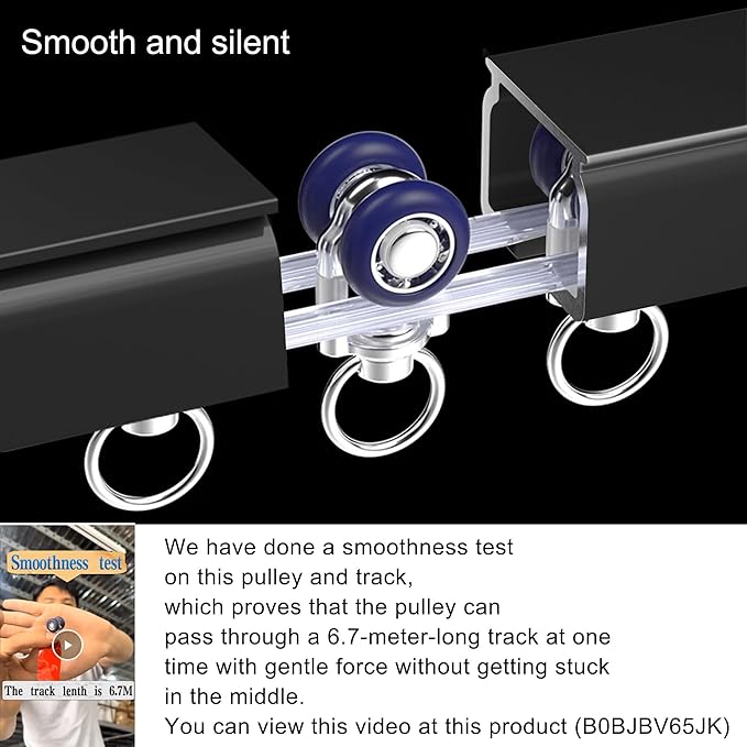 Curtain Track Ceiling Mounted Rail for Curtains, Drapes, and Room Dividers Ceiling or Wall Mount Curtain Track Room Divider-Sliding Curtain Rail