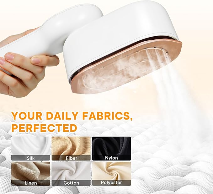 Smart Travel Steamer for Clothes, 1200W Handheld mini travel Steam All-in-One Portable Steamer Iron with LCD Display, 3 Steam Modes & 5s Fast Heat-up, Garment Steamer for Travel, Home, and Office