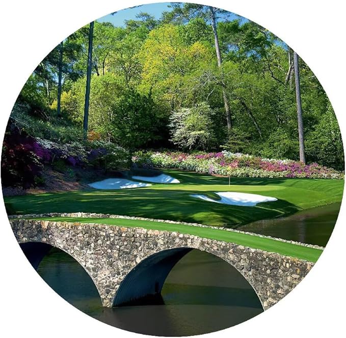 chenchenArt Augusta National Golf Course Wall Art - Augusta Golf Course 12th Hole Wall Art for Living Room Bedroom Bathroom Home Decorations Golf Art Canvas Prints Framed Ready to Hang(28''H x 44''W)