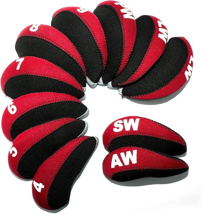 Golf Iron Club Head Covers Headcovers Set, Neoprene Golf Wedges Protective fits Taylormade M5 M6 Callaway PXG, Lightweight, Lob Wedge,Sand Wedge