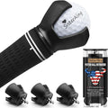 3-Prong Golf Ball Retriever Grabber Pick Up,Back Saver Claw Put On Putter Grip,Suction Cup Ball Grabber,Sucker for Golf Screws Tool